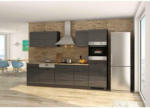 Möbelix Küchenzeile Mailand mit Geräten 300 cm Anthrazit Elegant
