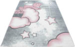 Möbelix Kinderteppich Bär Grau/Weiß/Pink Kids 120x170 cm