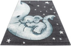 Kinderteppich Elefant Blau/Grau/Weiß Kids 160x230 cm