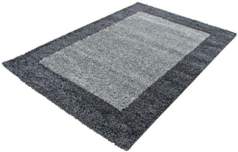 Hochflor Teppich Grau Life 200x290 cm