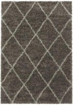 Möbelix Hochflor Teppich Taupe Alvor 140x200 cm