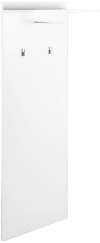 Garderobenpaneel Weiß Hutablage 2 Haken B: 48 cm