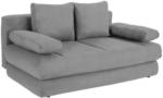 Möbelix 2-Sitzer-Sofa + Schlaffunktion Clipso mit Bettkasten Grau