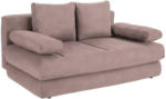 Möbelix 2-Sitzer-Sofa mit Schlaffunkt. und Bettkasten Clipso Rosa