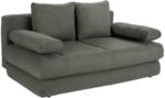 Möbelix 2-Sitzer-Sofa mit Schlaffunkt. und Bettkasten Clipso Grau