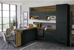 Möbelix Einbauküche Eckküche Möbelix Eastbourne ohne Geräte 220x303 cm Graphit