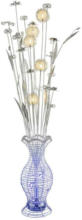 Möbelix LED-Stehlampe Paco Silberfarben, Vasenform