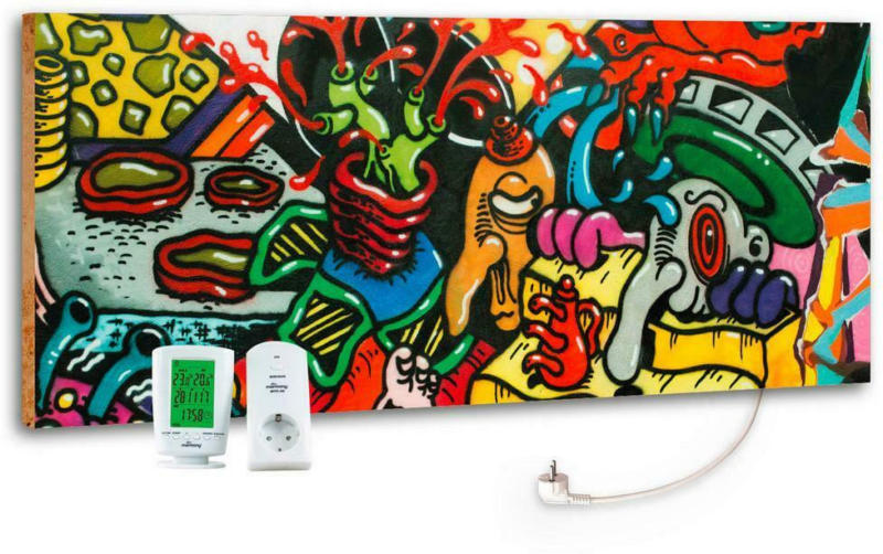Infrarot Heizung 800 W Graffiti 40x100 cm
