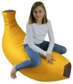 Möbelix Kinder-Sitzsack Banane Gelb Indoor, Mikroperlen-Füllung