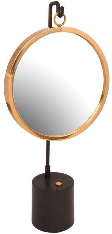 Tischspiegel Eleganca H: 65 cm Schwarz/Goldfarben