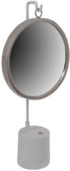Tischspiegel Eleganca H: 65 cm Metallrahmen Silberfarben/Weiß