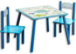 Möbelix Kindersitzgruppe 3-Teilig Dekor Blau mit Dinos