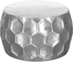 Möbelix Cochtisch Rund Orientalisch Honeycomb, Silberfarben