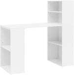 Möbelix Schreibtisch mit Regal B 120 H 76 cm, Weiß