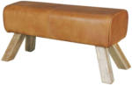 Möbelix Hocker Wl5.105 Leder Braun Sitz Gepolstert H: 43 cm