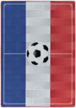 Möbelix Kinderteppich Fußball Blau/ Weiß/Rot Play 160x230 cm