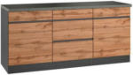 Möbelix Küchenunterschrank Turin B: 180 cm Graphitfarben/Eiche