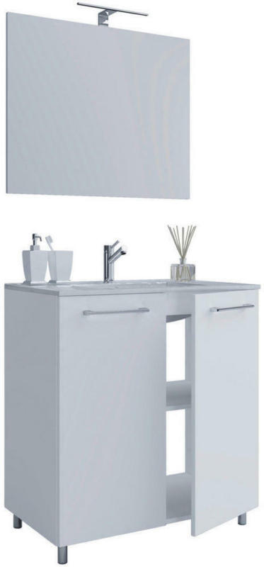 Waschplatz 3tlg-Gilos weiß B/H/T: ca. 60x86x46 cm