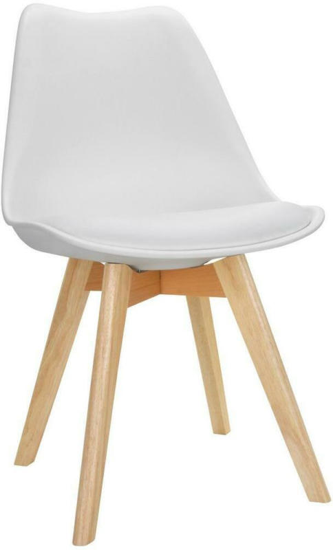 Stuhl-Set Scandi Weiß/Buchefarben