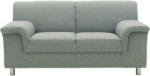 Möbelix 2-Sitzer-Sofa Jamie Rücken Echt Silberfarben Webstoff