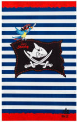 Kinderteppich Pirat Blau/Rot/Weiß 80x150 cm