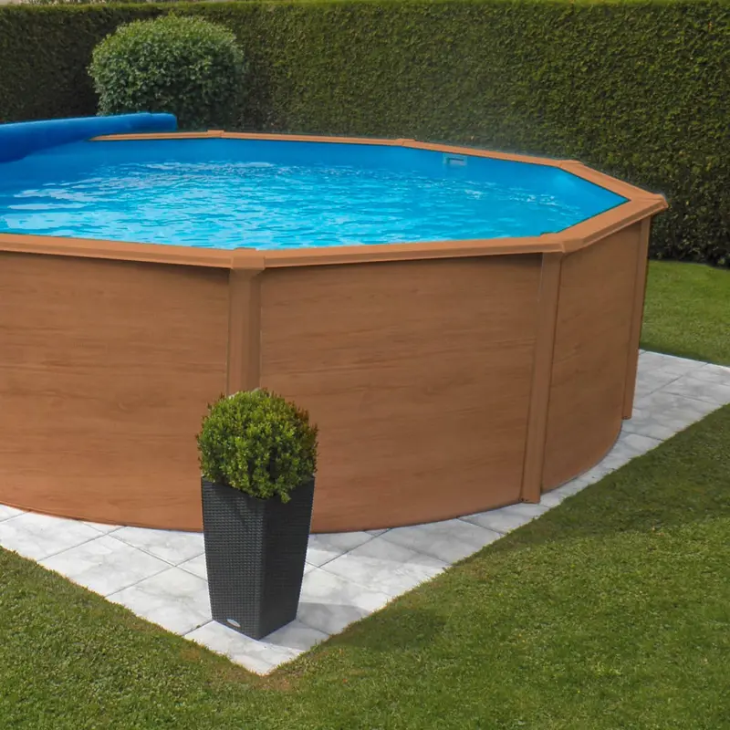 Pool-Set Pool RD 132 Wood Braun 550/130 cm