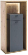 Möbelix Highboard B: 66 cm Lizzano Grau/Eichefarben
