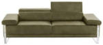 Möbelix 2-Sitzer-Sofa verstellbare Kopfstützen Grün Vintage-Look
