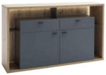Möbelix Sideboard B: 156 cm Lizzano Grau/Eichefarben