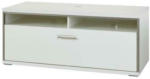 Möbelix TV-Element Trento B: 124 cm Grau/Silberfarben/Weiß