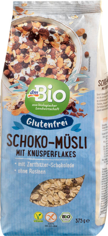dmBio glutenfreies Schoko-Müsli mit Knusperflakes