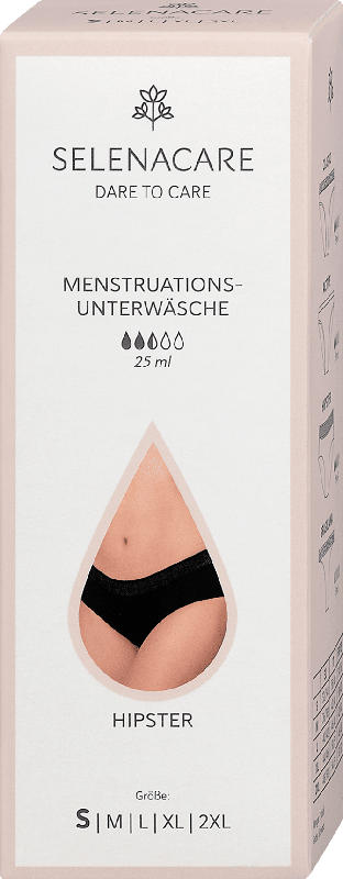 SELENACARE Menstruationsunterwäsche Hipster, Gr. S