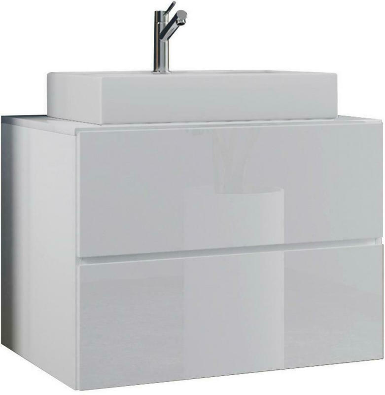 Hängendes Waschbecken Mit Unterschrank B: 80 cm Weiß