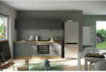 Möbelix Küchenzeile Florenz mit Geräte B: 240 cm Grau/Eiche Dekor