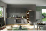 Möbelix Küchenzeile Florenz mit Geräte B: 330 cm Grau/Eiche Dekor