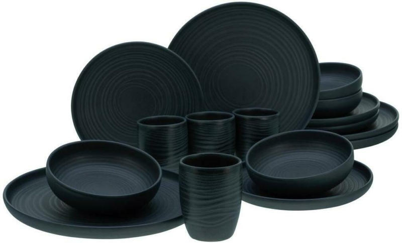 Kombiservice Lava Stone 4 Personen Geschirr Set