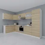 XXXLutz Lauterach - Ihr M&ouml;belhaus bei Bregenz Eckk&uuml;che 178/328 cm in Wei&szlig;, Sonoma Eiche