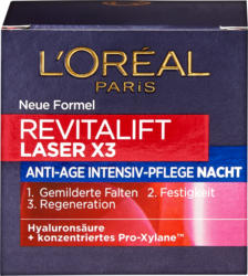 L’Oréal Revitalift Laser X3 Anti-Age-Intensiv-Pflege Gesichtscrème Nacht, 50 ml