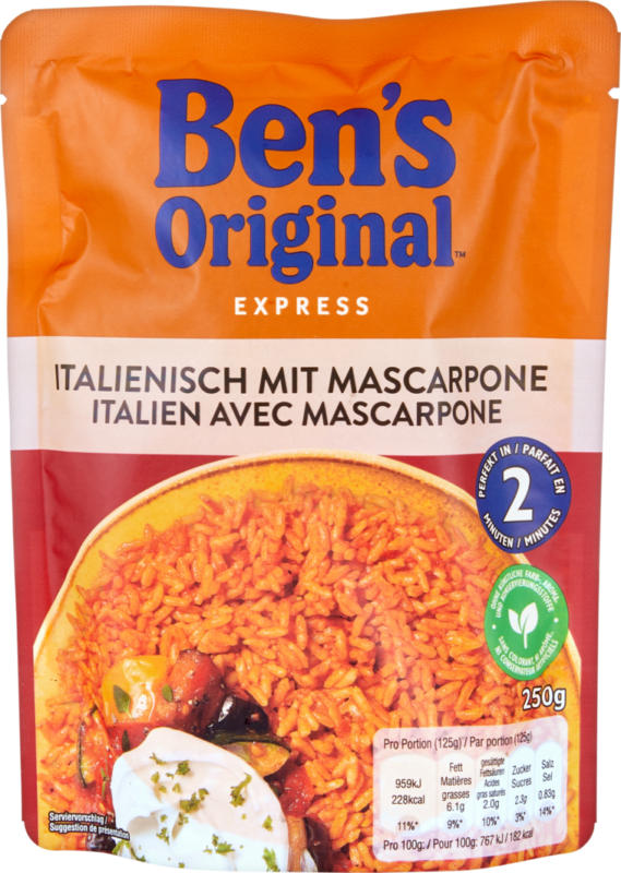 Ben's Original Express-Reis, Italienisch mit Mascarpone, 250 g