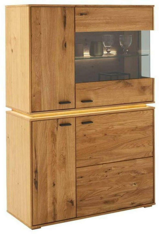 Highboard Teilmassiv B: 93 cm Como Wildeiche