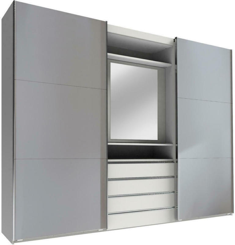 SchwebetÃŒrenschrank in WeiÃ, Hellgrau