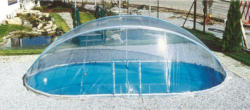 Pooldach Oval BxL: 370x610 cm Kunststoff Transparent