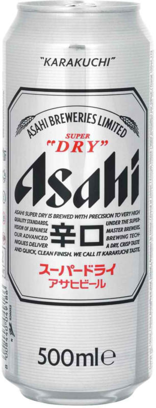 Asahi Bière 24 canettes de 50 cl - 24 pièces