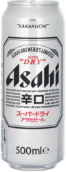 Asahi Bière 24 canettes de 50 cl - 24 pièces