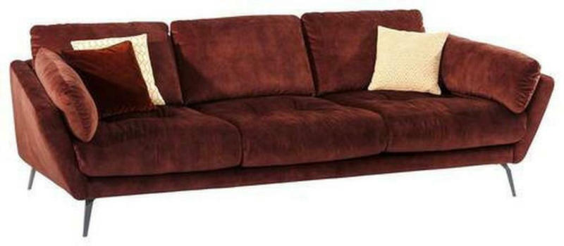 Big Sofa Softy mit Kissen B: 254 cm Kupfer Velours