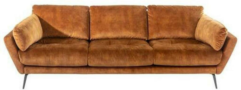Big Sofa Softy mit Kissen B: 254 cm Cognac Velours