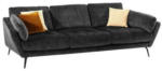 Möbelix Big Sofa Softy mit Kissen B: 254 cm Dunkelgrau Velours