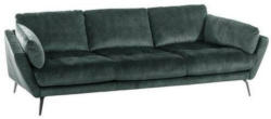 Big Sofa Softy mit Kissen B: 254 cm Blau Velours