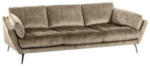 Möbelix Big Sofa Softy mit Kissen B: 254 cm Sandfarben Velours