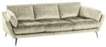 Möbelix Big Sofa Softy mit Kissen B: 254 cm Naturfarben Velours